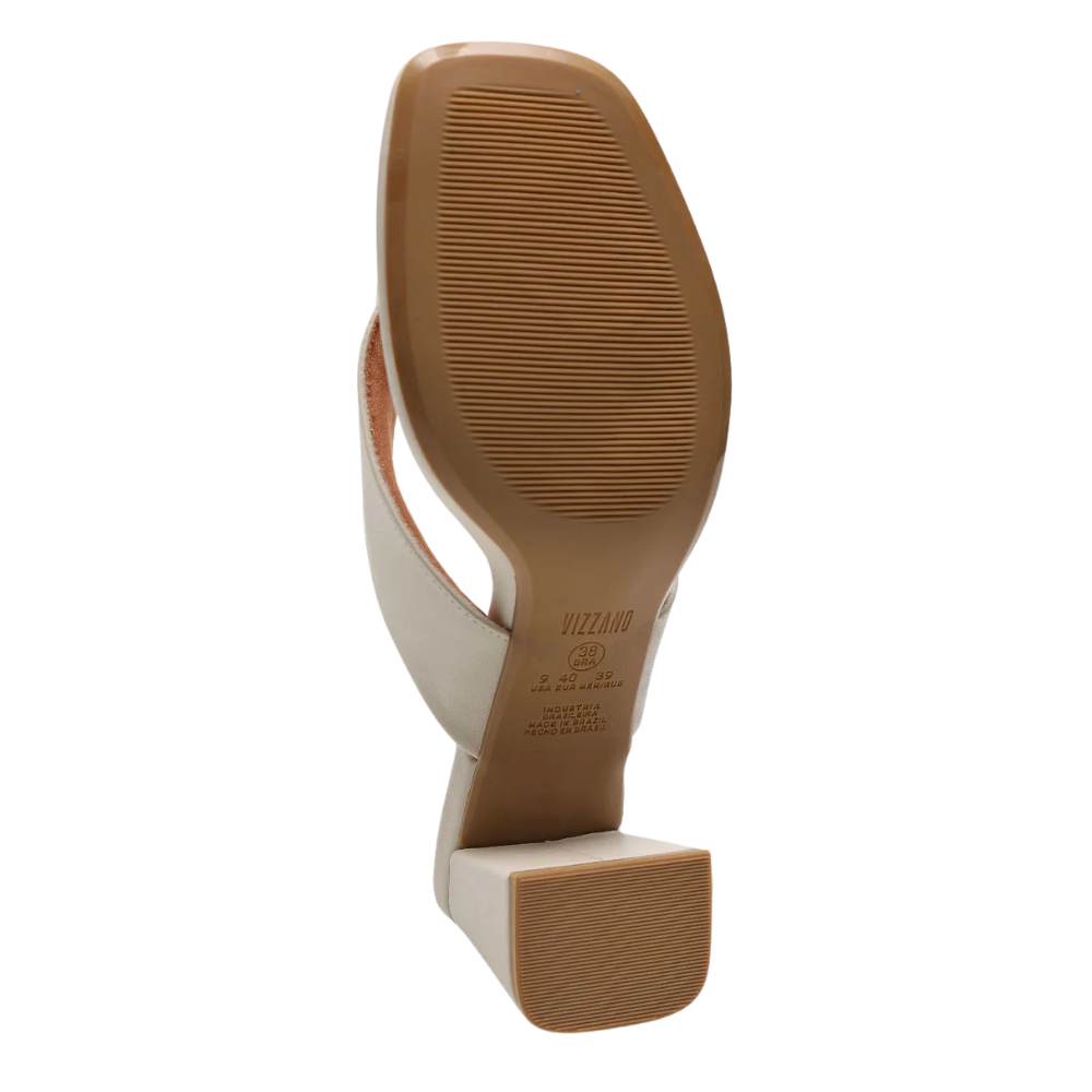 Tamanco Vizzano Bloco Elegante Branco Off Conforto Branco 3