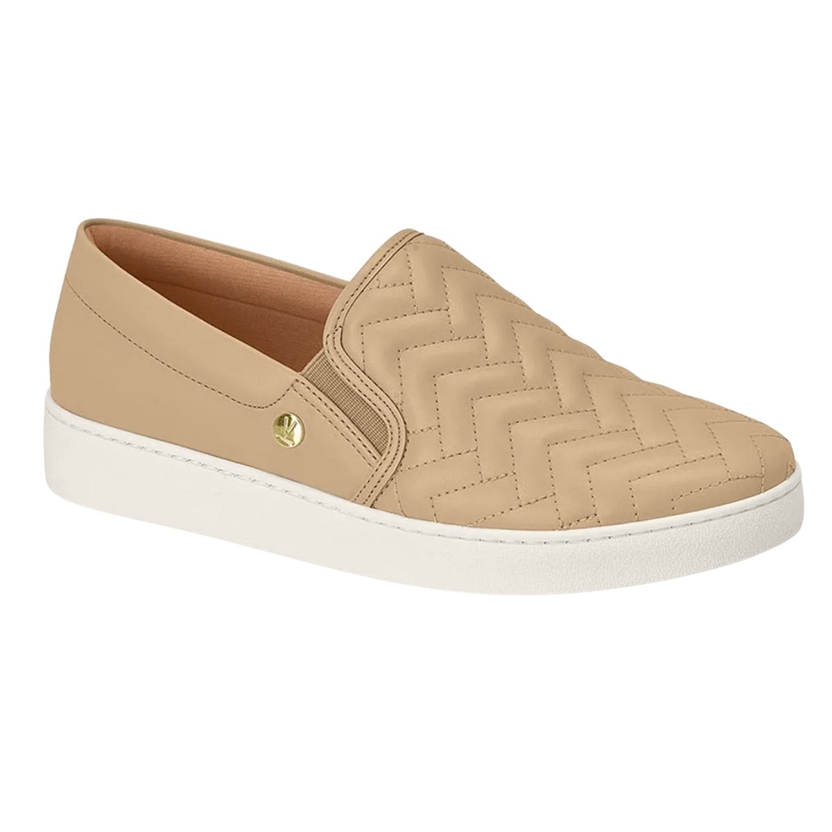 Vizzano Tenis Slip On Bege Conforto e Estilo