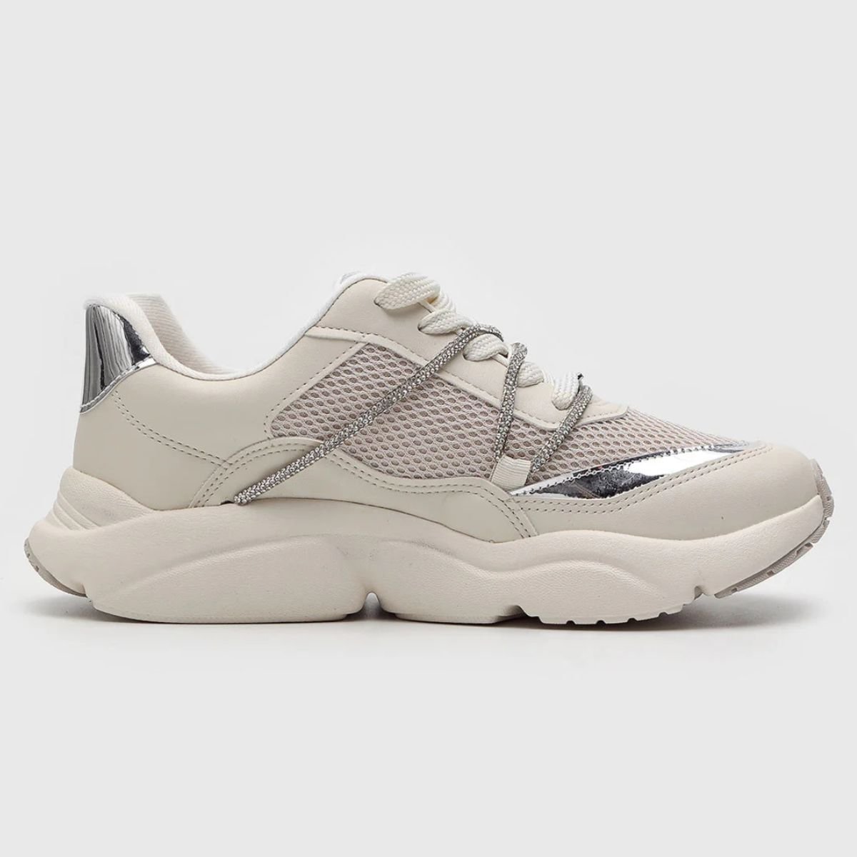 Vizzano Tenis Off Prata Conforto e Estilo Off White 2