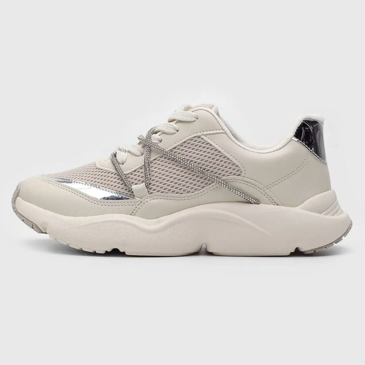 Vizzano Tenis Off Prata Conforto e Estilo Off White 4
