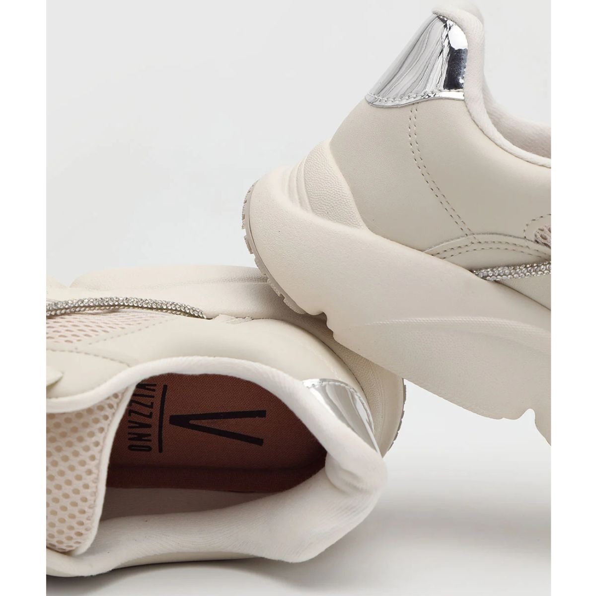 Vizzano Tenis Off Prata Conforto e Estilo Off White 5
