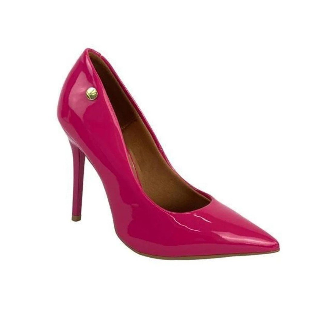 Scarpin Vizzano Salto Agulha Pink Verniz Elegancia