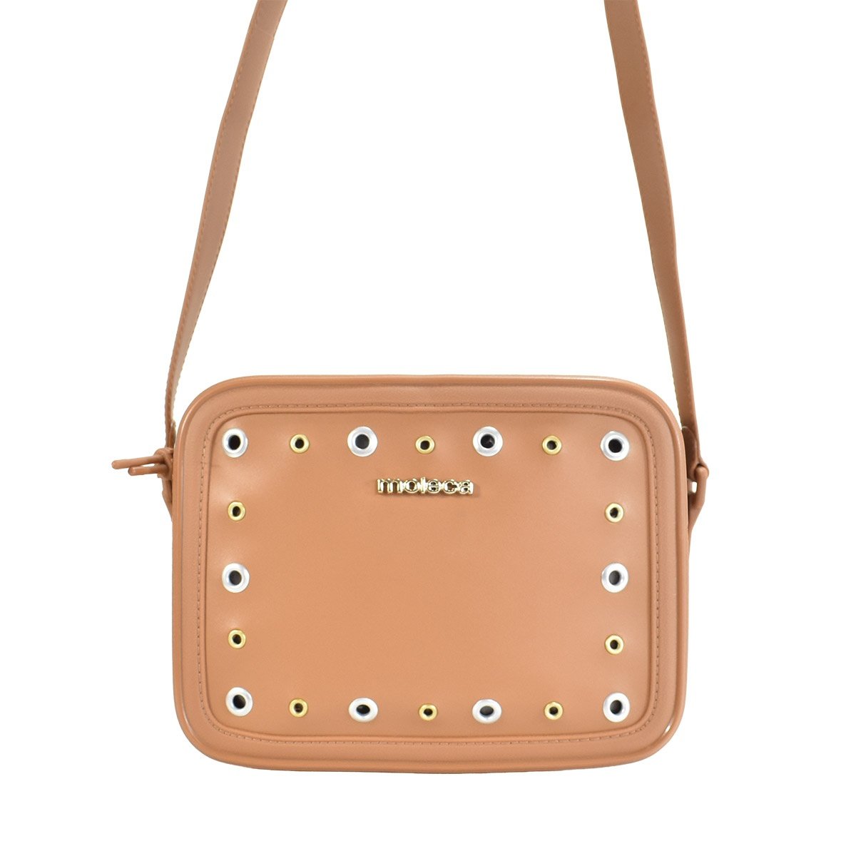Bolsa Moleca PVC Napa Camel Elegancia Moderna