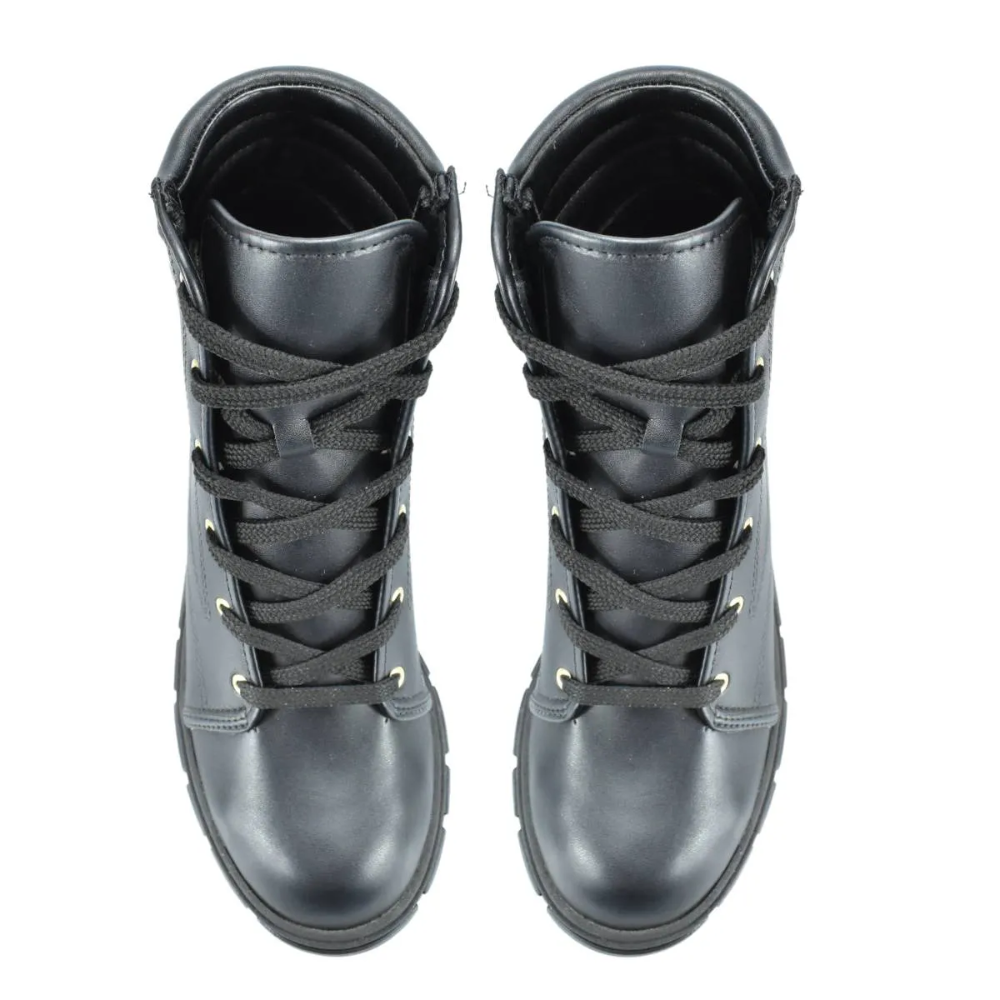 Coturno Feminino Moleca Tratorado Salto Bloco Preto 5338107 Preto 5