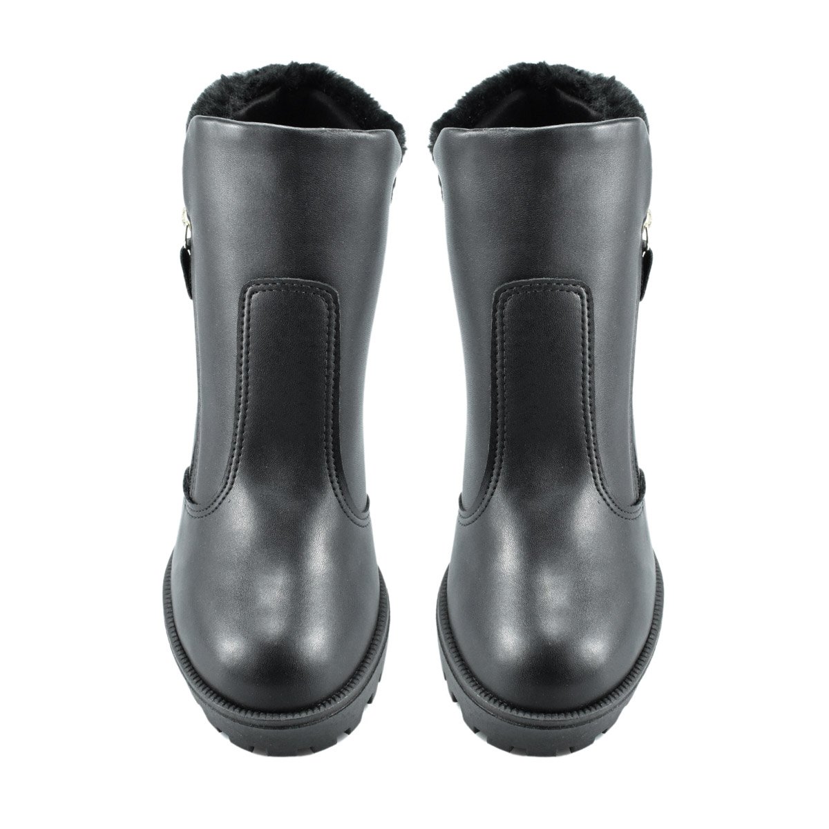 Bota Moleca Salto Alto Elegante Feminina Preta Preto 4