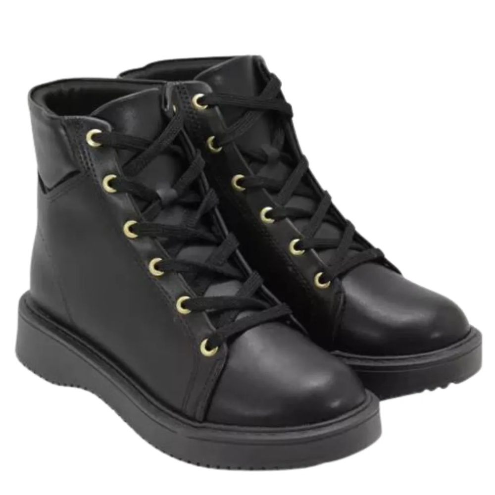 Coturno Napa Feminino Moleca Solado Tratorado Preto 5339104 Preto 3