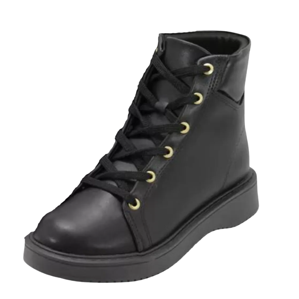 Coturno Napa Feminino Moleca Solado Tratorado Preto 5339104 Preto 4