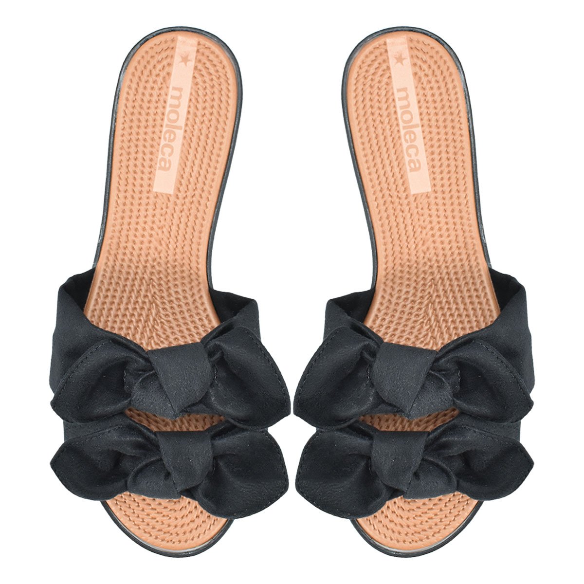 Rasteira Moleca Camurca Flex Preto Lacos 5297424 Preto 3