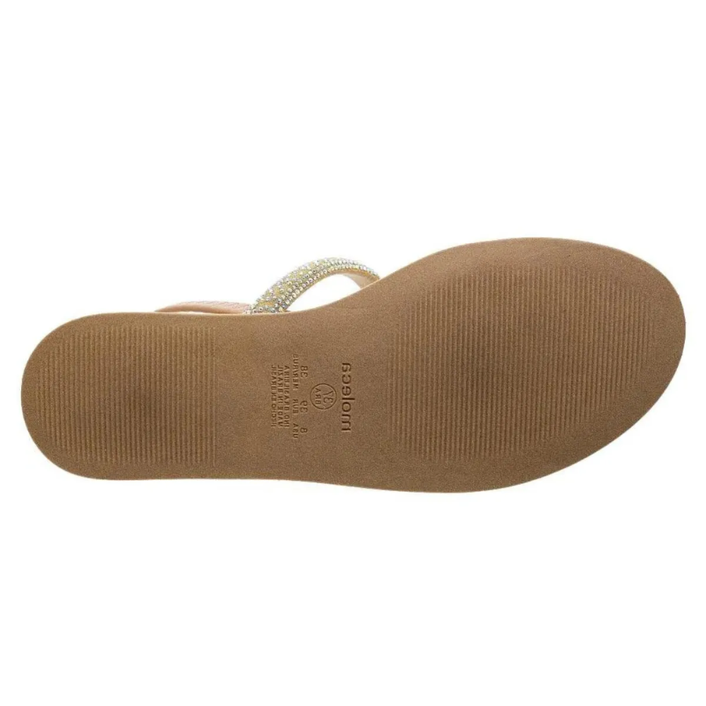 Sandalia Feminina Moleca Flat Rasteira Creme Nude Bege 6
