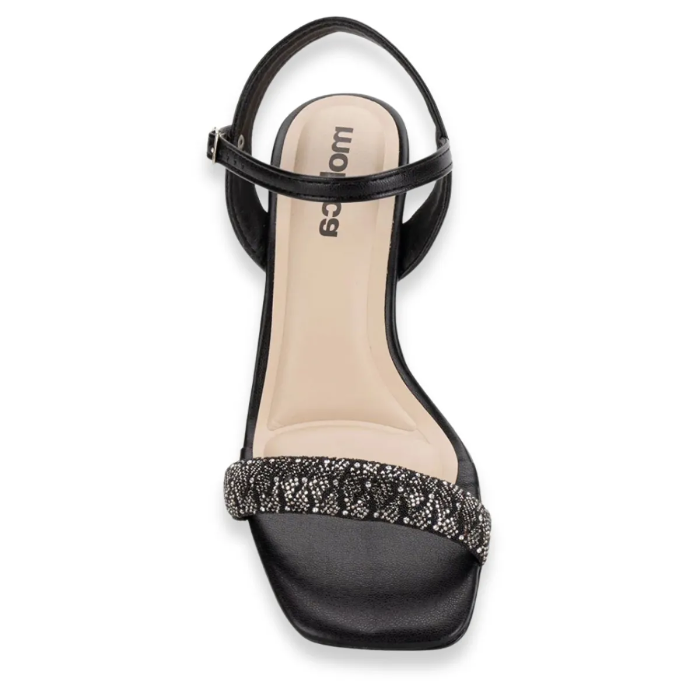 Sandalia Feminina Moleca Casual Salto Baixo Preta 5523102 Preto 3