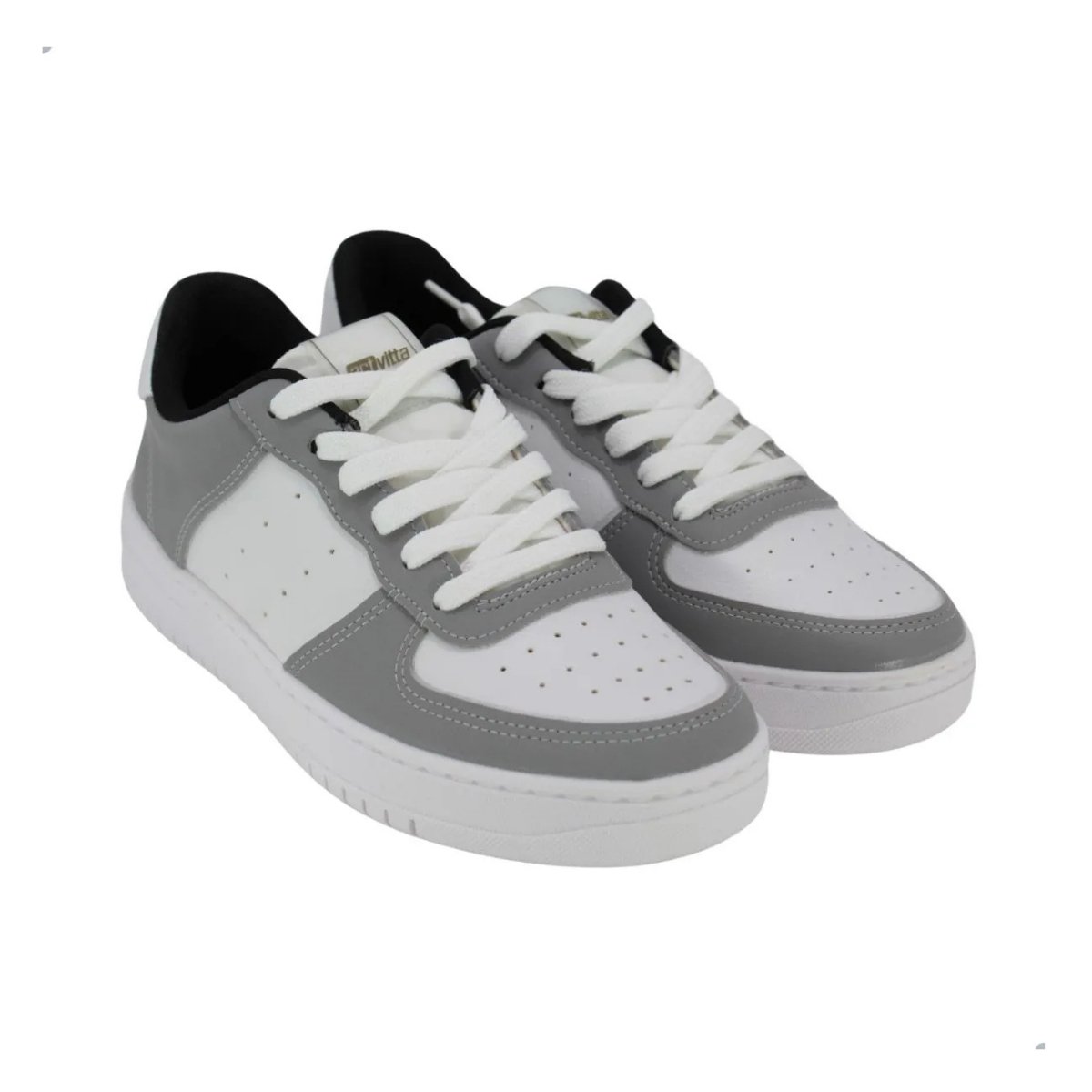 Tenis Masculino Activitta Visual Clean Branco Cinza Branco/Cinza 2
