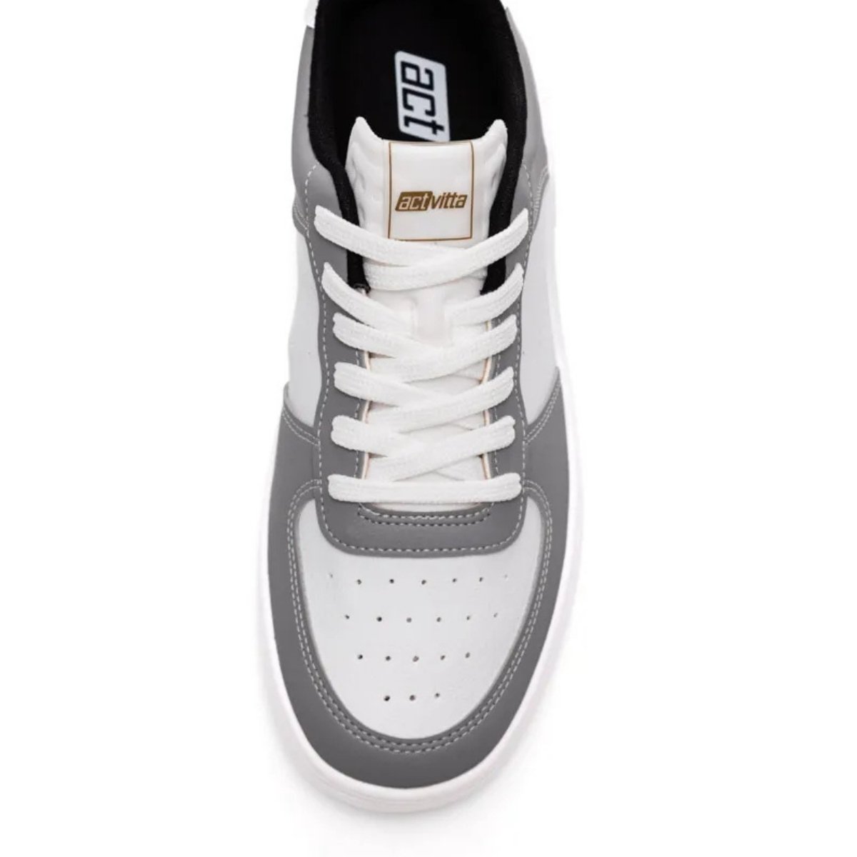 Tenis Masculino Activitta Visual Clean Branco Cinza Branco/Cinza 4