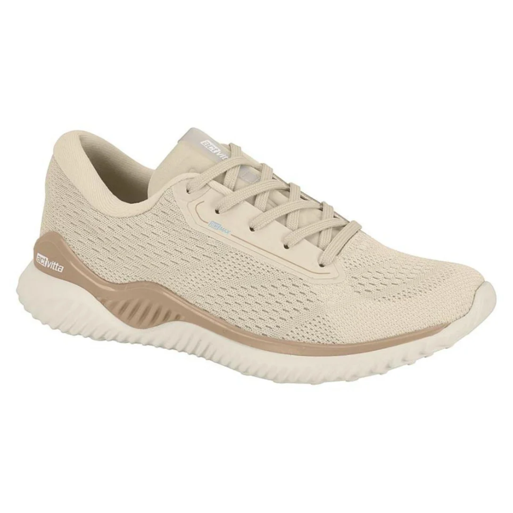 Tenis Feminino Activitta Branco Off Bege Conforto Casual