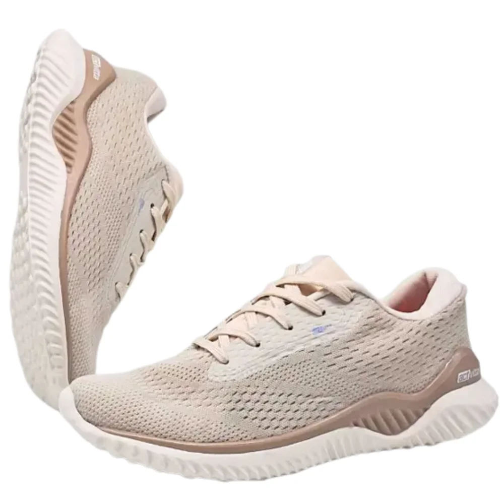 Tenis Feminino Activitta Branco Off Bege Conforto Casual Branco Off/Bege 3