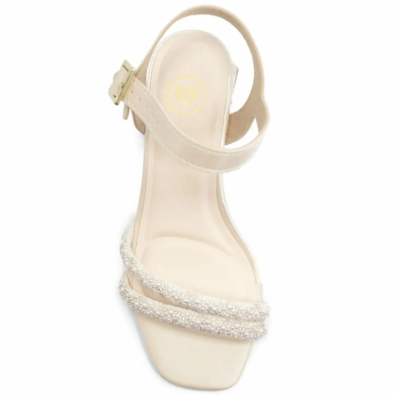 Sandalia Infantil Molekinha Tamanco Salto Bege 2347107 Creme/Cristal/Branco Off 3