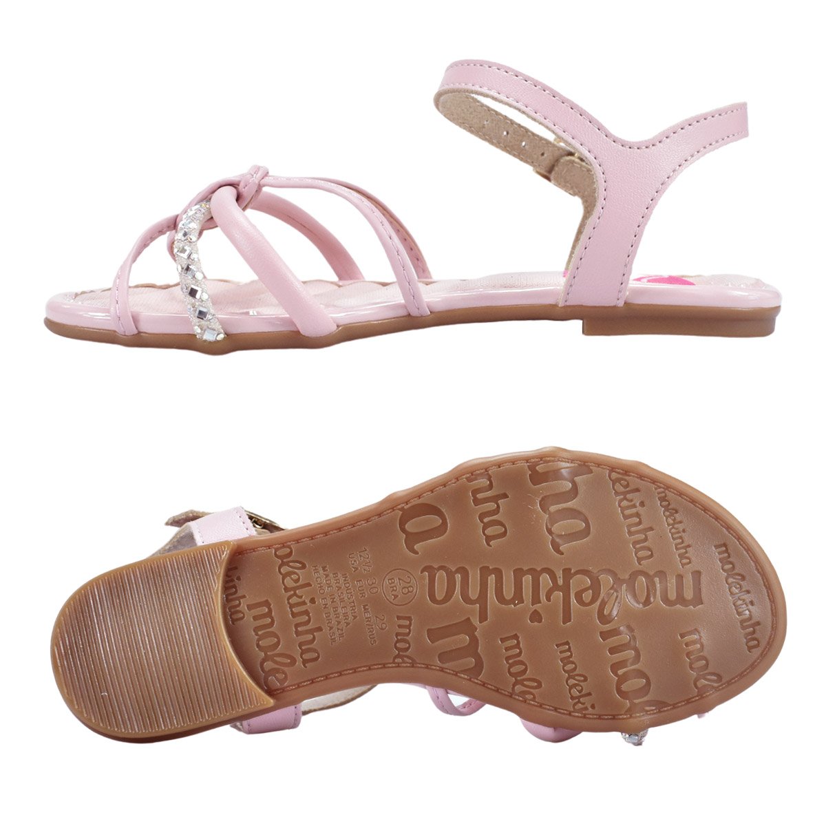 Sandalia Infantil Molekinha Baby Menina 2157888 Rosa 4