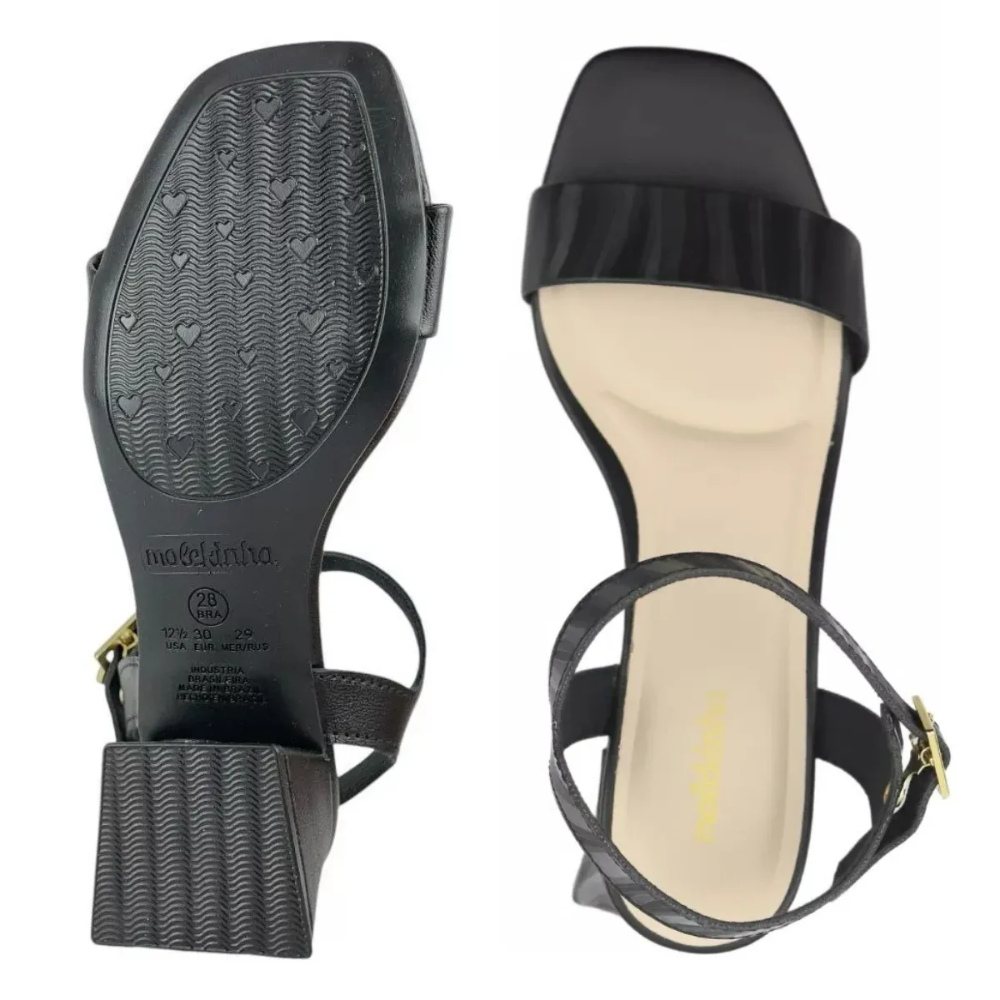 Sandalia Infantil Menina Molekinha Salto Baixo Preto 2347100 Preto 3