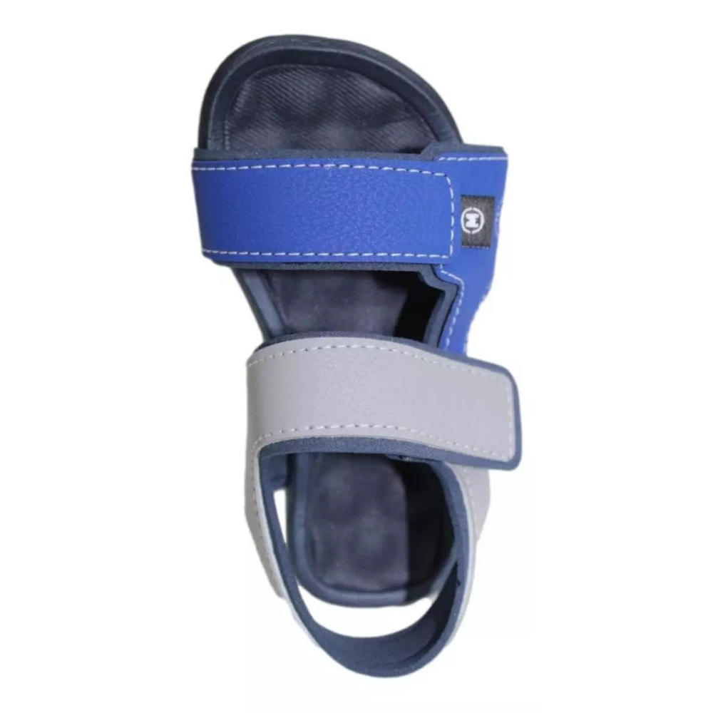 Sandalia Papete Molekinho Azul Cinza Infantil Masculina
