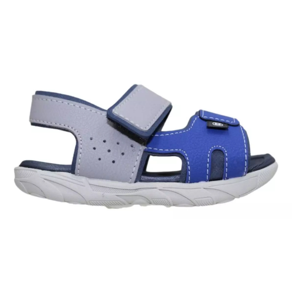 Sandalia Papete Molekinho Azul Cinza Infantil Masculina Cinza/Azul/Cobalto 3