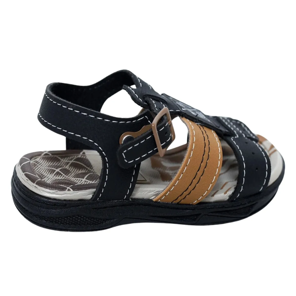 Sandalia Masculina Bebe Molekinho Preto Caramelo 2140750 Preto/Caramelo 3