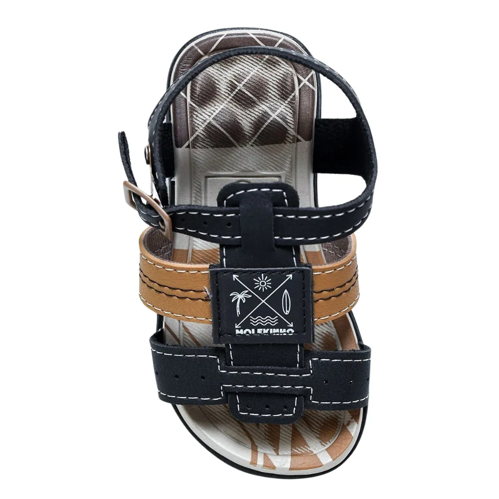 Sandalia Masculina Bebe Molekinho Preto Caramelo 2140750 Preto/Caramelo 5