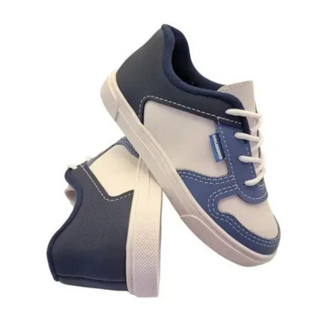 Tenis Infantil Molekinho Lazer Estiloso Masculino Marinho Branco/Marinho 6