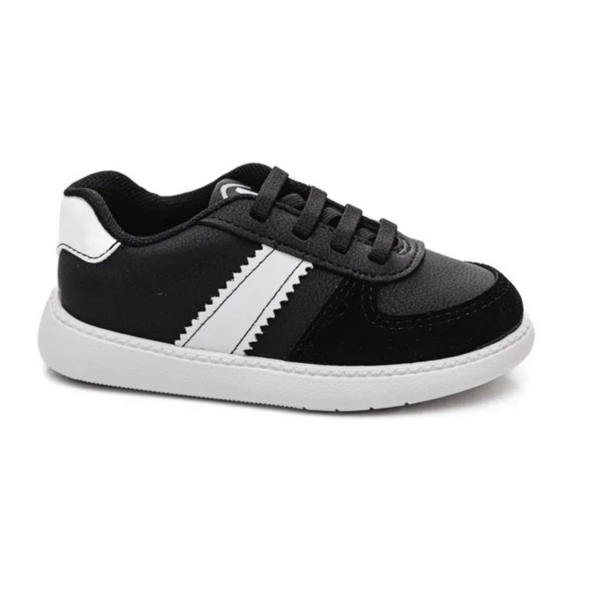 Tenis Infantil Molekinho Masculino Casual Preto Branco