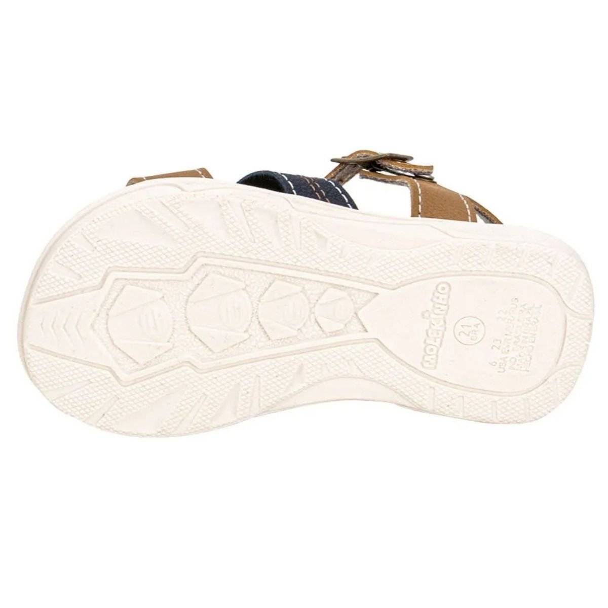 Sandalia Molekinho Menino  Leve Moderna Caramelo Marinho Caramelo/Marinho 5