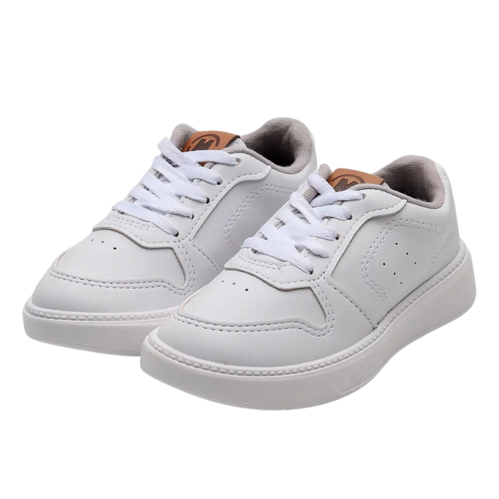 Tenis Infantil Molekinho Branco Masculino Palmilha Macia Branco 2