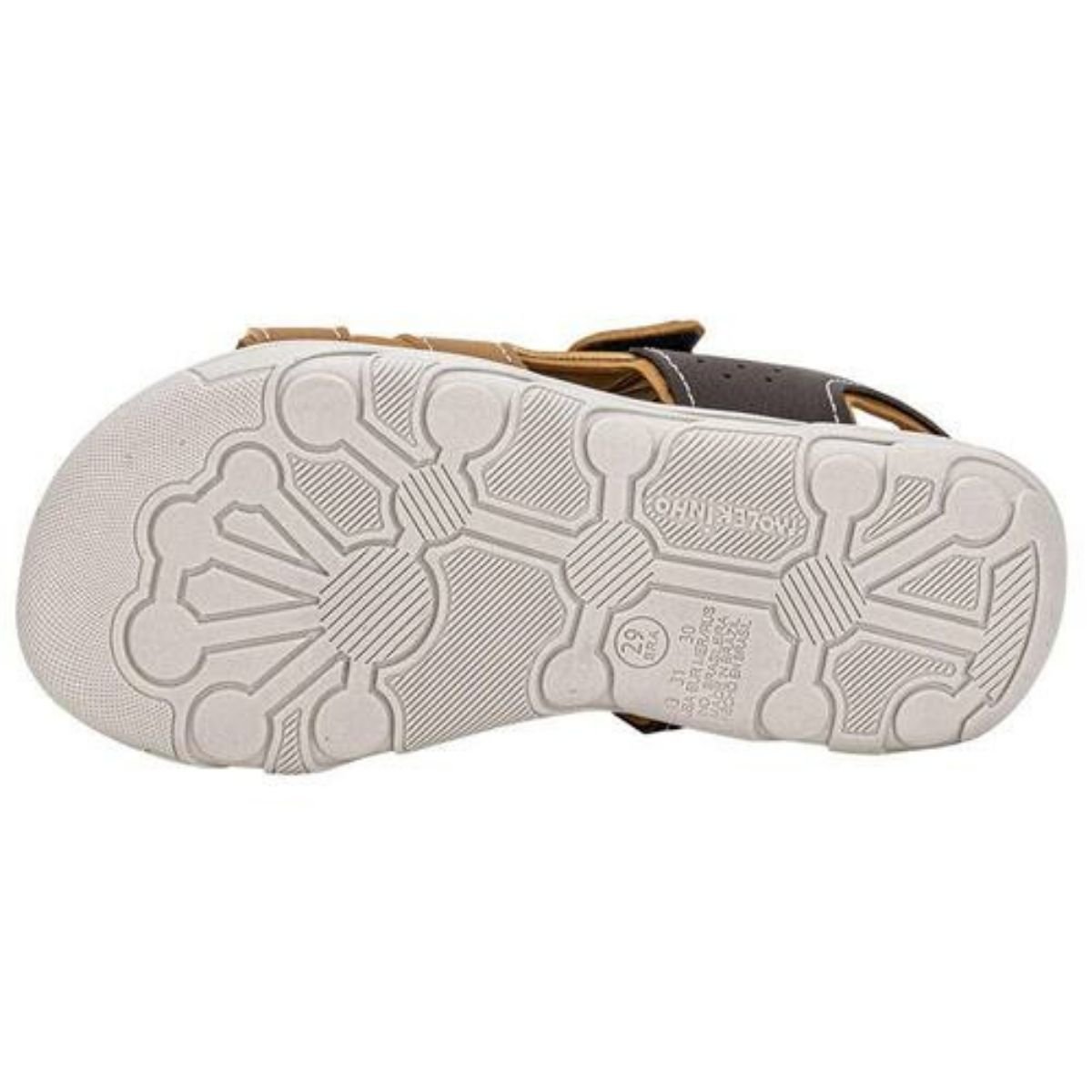 Sandalia Menino Molekinho Cafe  Moderna leve e macia Caramelo 6