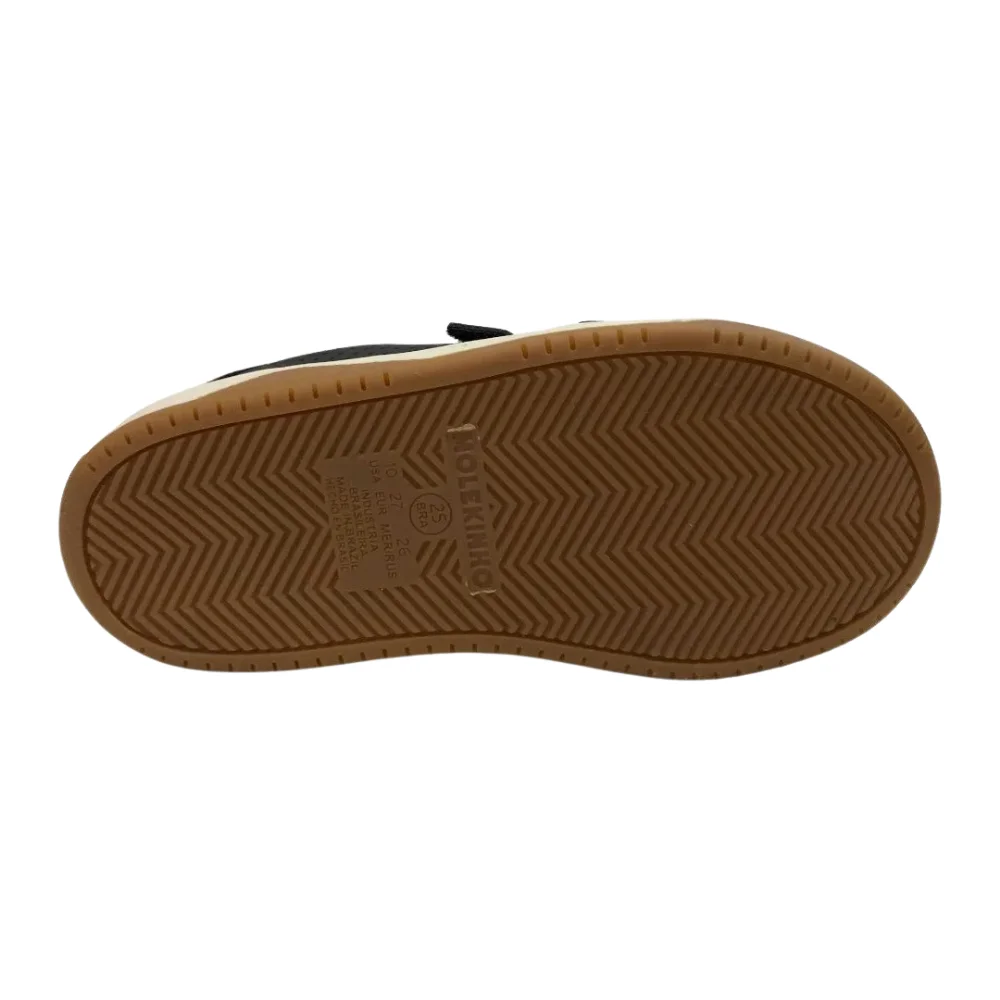 Tenis Molekinho Infantil Masculino Preto Camel Leve Estiloso Preto/Camel 3