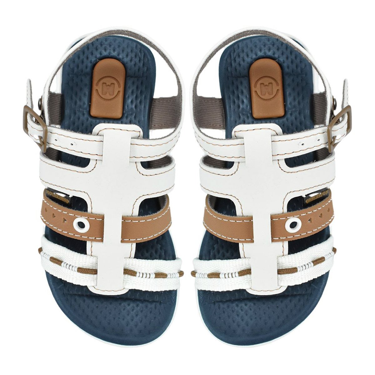 Sandalia Papete Molekinho Infantil Menino 2135657 Branco 3
