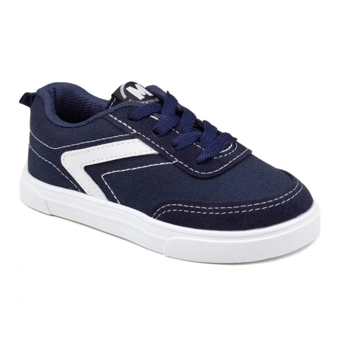 Tenis Molekinho Infantil Menino Lona Marinho Branco