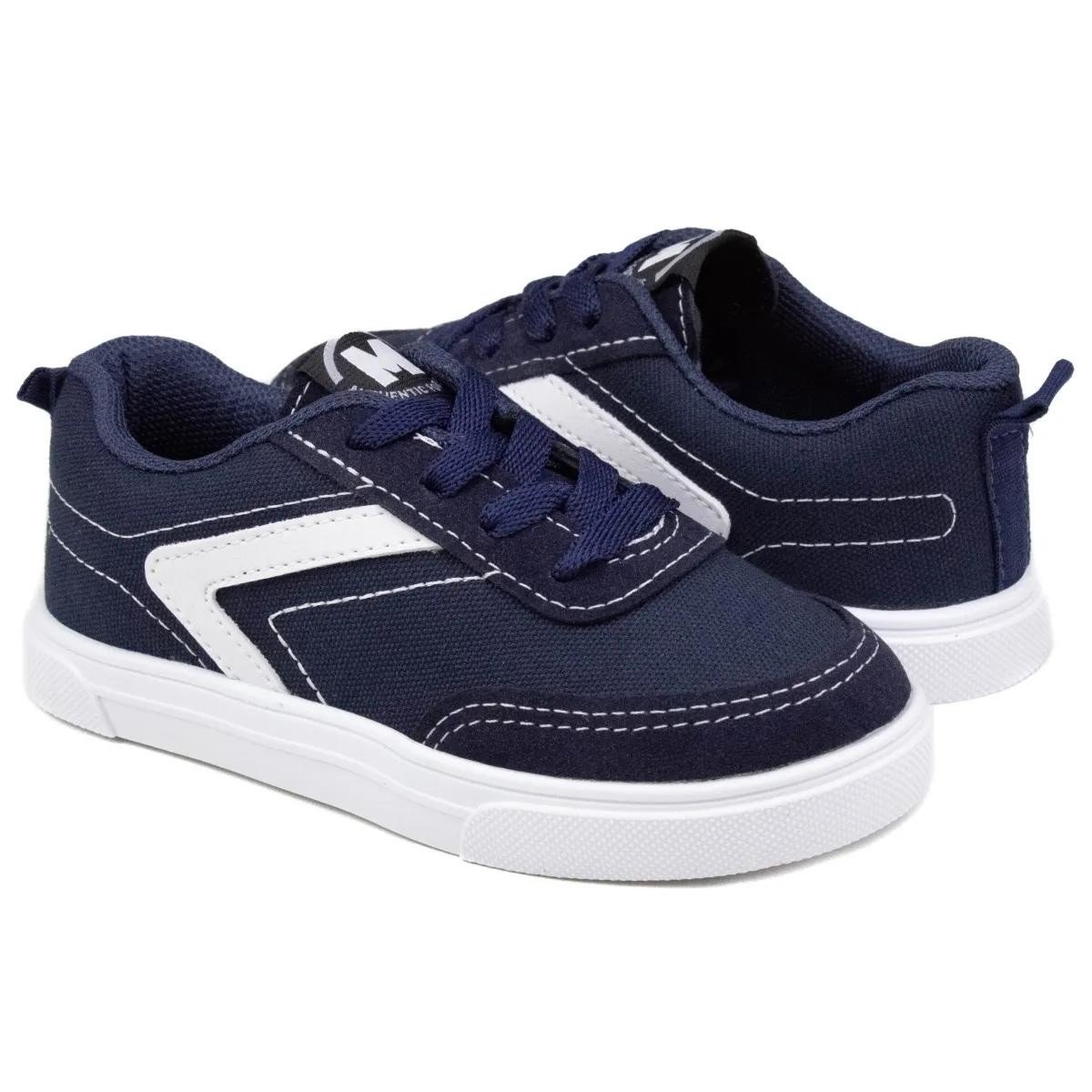 Tenis Molekinho Infantil Menino Lona Marinho Marinho/Branco 3