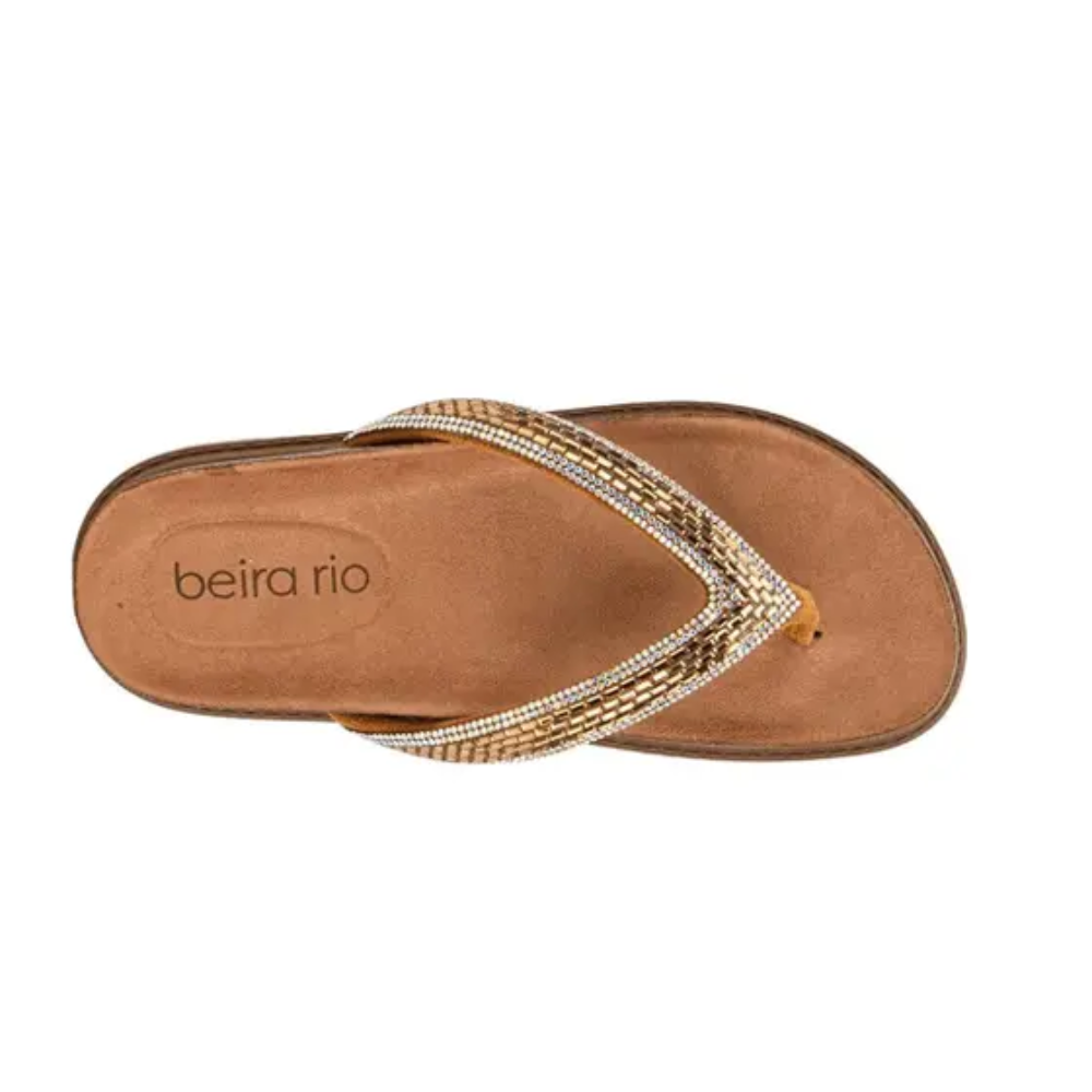 Beira Rio Tamanco Aurora Boreal Elegancia Bronze Marrom 2