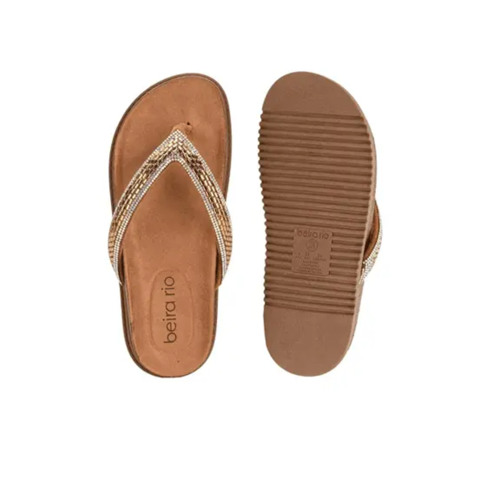 Beira Rio Tamanco Aurora Boreal Elegancia Bronze Marrom 3