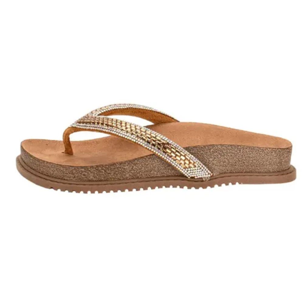 Beira Rio Tamanco Aurora Boreal Elegancia Bronze Marrom 4