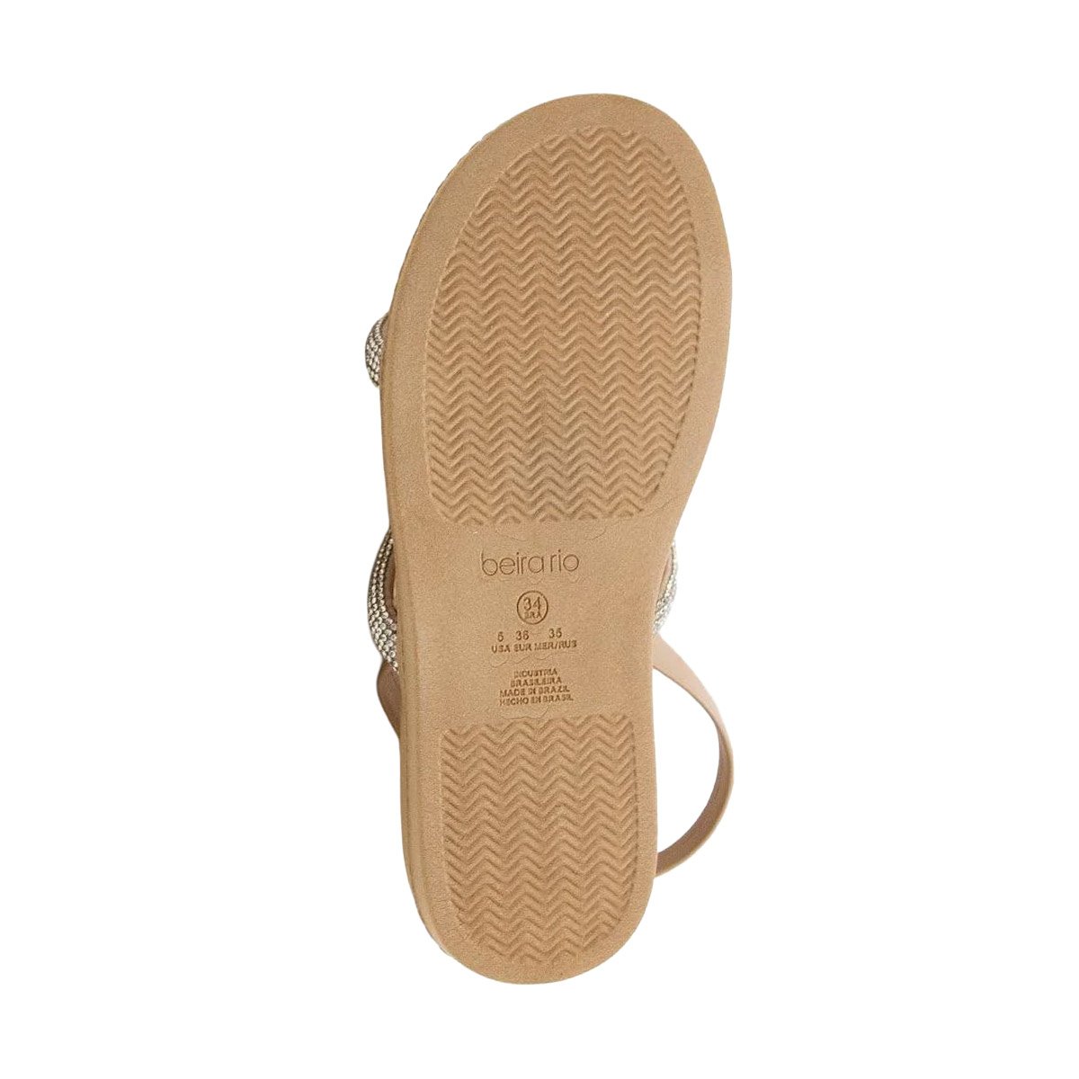 Sandalia Beira Rio Feminino Napa Bege Cristal  Bege 5