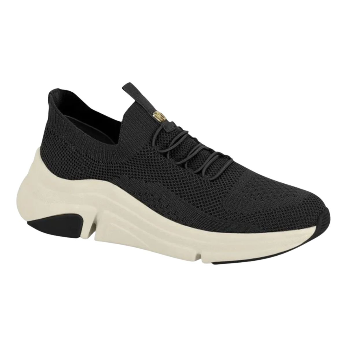 Tenis Modare Knit Feminino Preto Leve Anatomico Confortavel