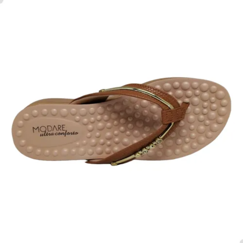 Tamanco Modare Napa Floather Camel Feminino Ortopedico Marrom 6