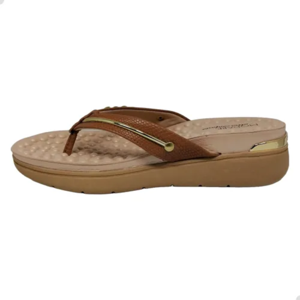 Tamanco Modare Napa Floather Camel Feminino Ortopedico Marrom 5