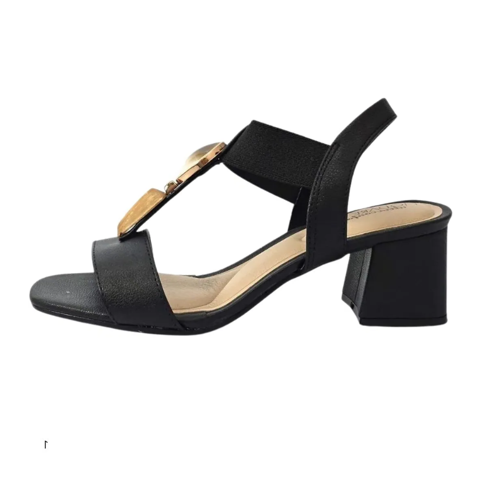 Sandalia Modare Salto Bloco Preta Elegancia e Conforto Preto 5