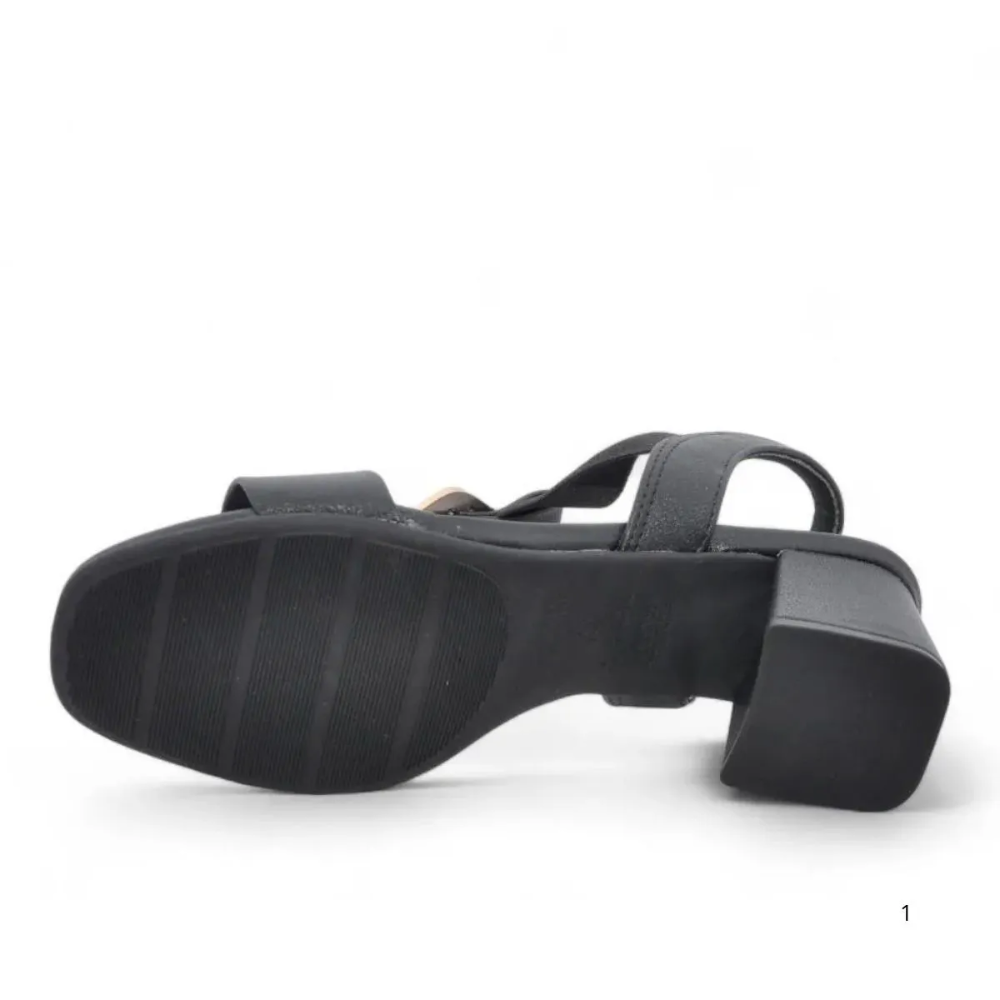 Sandalia Modare Salto Bloco Preta Elegancia e Conforto Preto 6