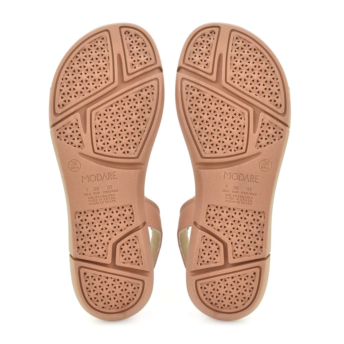 Sandalia Modare Ultraconforto Casual Pedraria Feminina Nude Bege 6