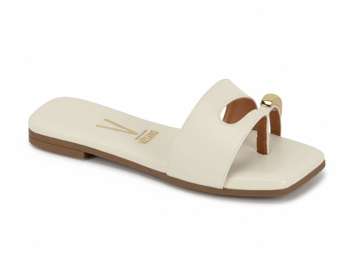 Vizzano Tamanco Napa Off-White Leveza Sofisticada