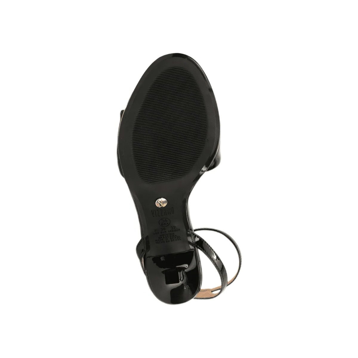 Sandalia Vizzano Feminino Preto Verniz Sofisticado Casual Preto 6