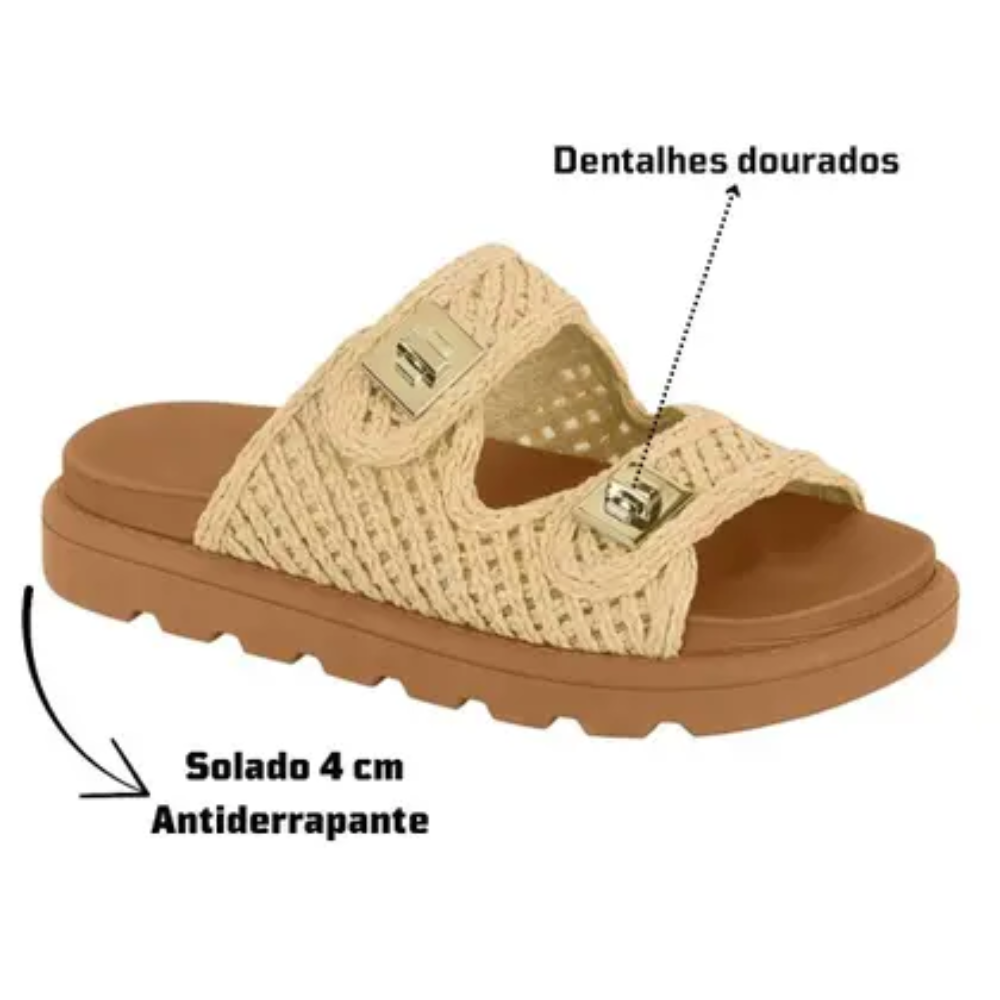 Tamanco Vizzano Gaspea Natural Charme Atemporal Feminino Bege 4