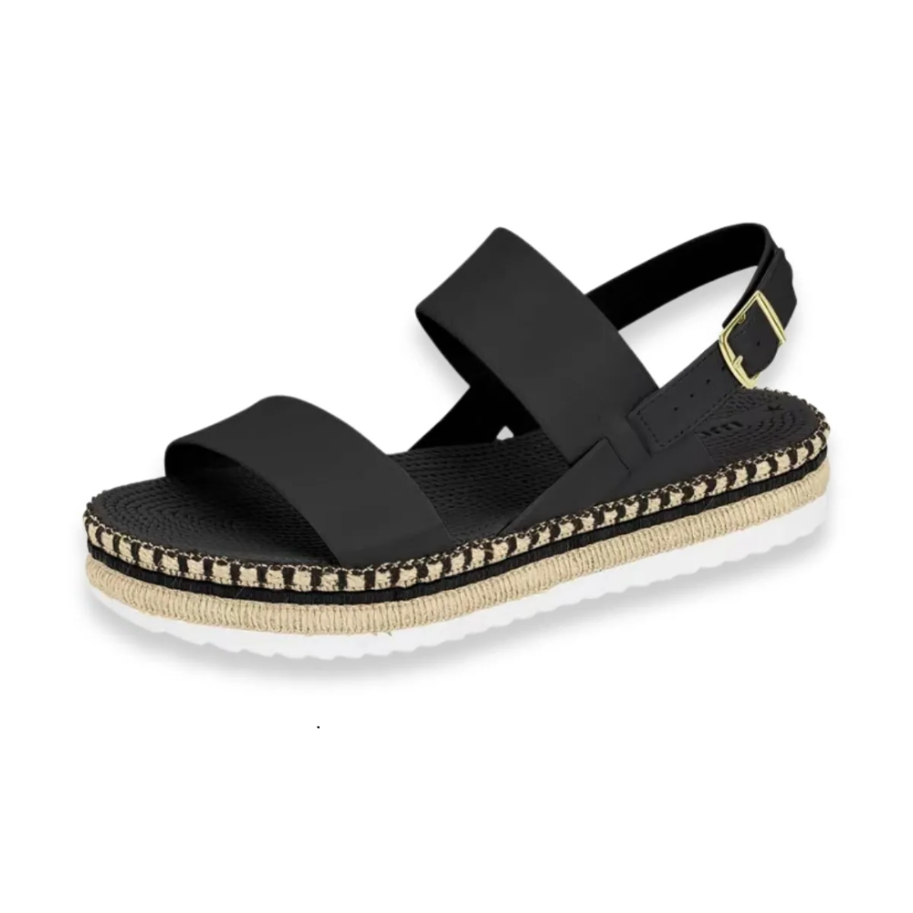 Sandalia Moleca Moda Feminina Plataforma Preta 346825 Preto 2