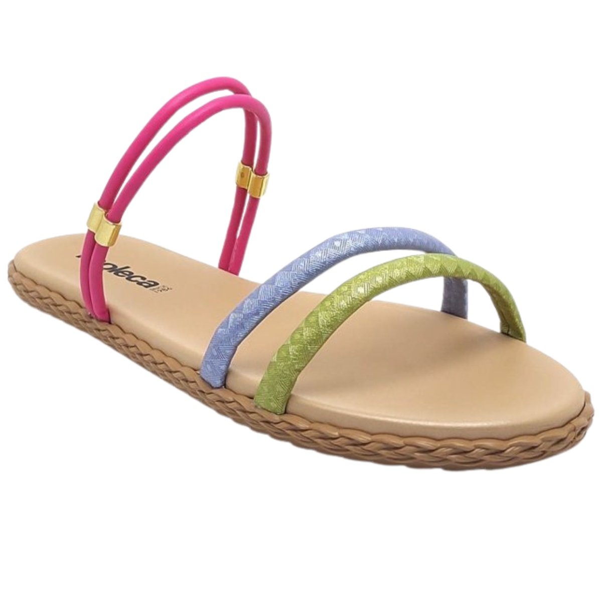 Sandalia Moleca Facil Ajuste Feminina Multicolorida Multicores 2