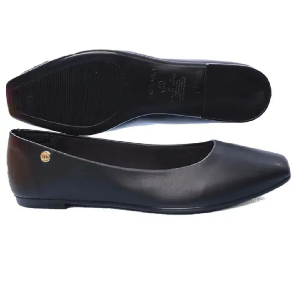 Sapatilha Moleca Casual Bico Quadrado Feminina Preto 5735215 Preto 5